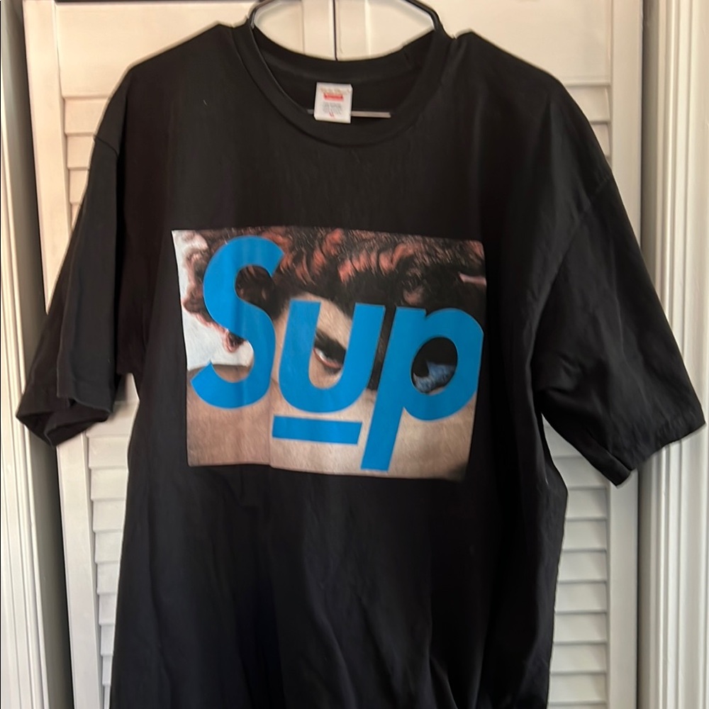 Supreme x Undercover Black Graphic T-Shirt with Blue Print